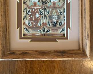 Framed Anna Chee Navajo Sand Painting
