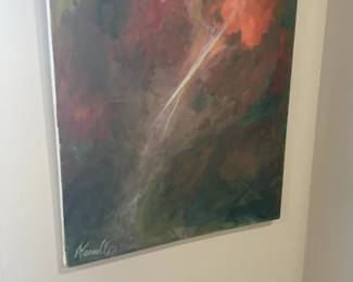 Abstract Painting signed - 23” x 16”