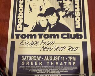 Ramones and Tom Tom Club Concert Poster