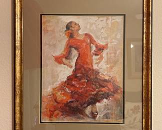 RAOUL MILLAIS ART PRINT FLAMENCO DANCER