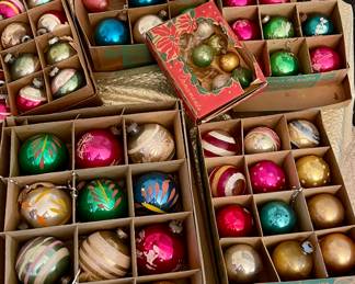 VINTAGE CHRISTMAS ORNAMENTS-SOME SHINY BRITE, SOME MERCURY