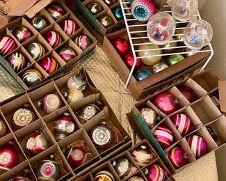 VINTAGE CHRISTMAS ORNAMENTS-SOME SHINY BRITE, SOME MERCURY