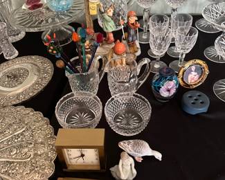 Waterford, Hummels, Tiffany Clock