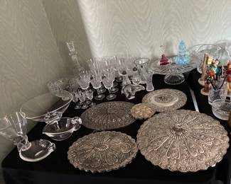 Waterford, Steuben, Silver Wedding Mirrors