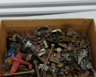 Box of Antique Metal Toys