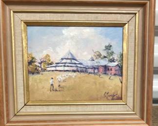 Shearing Shed at Gostwyck by Rhonda March oil on board painting