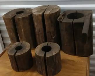 Wood Glassblowing Molds 5 pieces