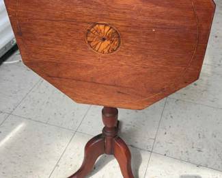 Small Antique Octagonal Tilt Top Table