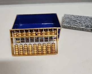 Cloisonne Trinket Box W Abacus
