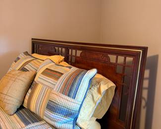 Chinoiserie style headboard (full or queen, currently with a full mattress & boxspring)