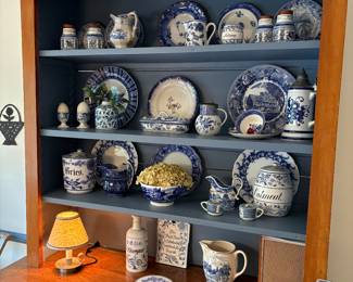 Antique blue and white