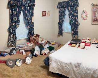 Beanies, full comforter set and curtains