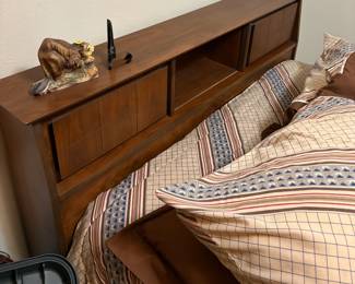 MCM Headboard w/ bookcase