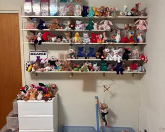 Beanie, beanies and more beanies - standard, medium and large, as well as numerous unopened McDonals serices beanies (both large and small).