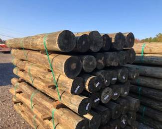 28 7 x 8 TREATED WOOD FENCE POSTS