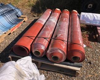 4 ROLLS OF RUBBER MATTING