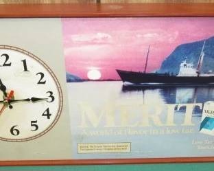 Merit Cigarettes Clock