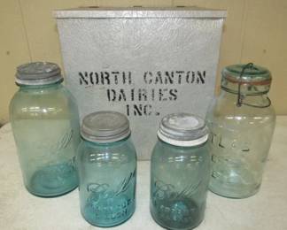 Milk Box & Jars
