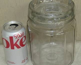 Antique Glass Cigar Jar w/Ashtray Lid