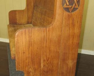 Side View of Church Pew