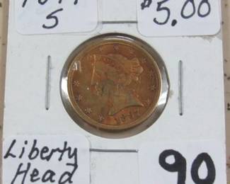 1897-S $5.00 Gold Coin