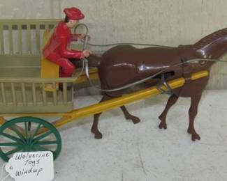 Wolverine Toys Windup Horse & Cart
