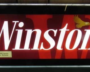 Winston Cigarettes Lighted Sign