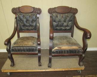 Antique Parlor Chairs w/Claw Feet