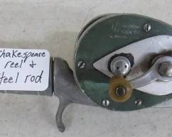 Vintage Fishing Reel & Steel Rod