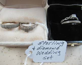 Sterling & Diamond Wedding Sets