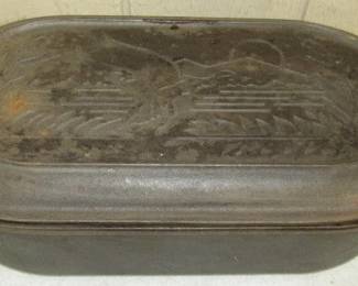 Cast Iron Cooker w/Lid (Has Scene on lid)