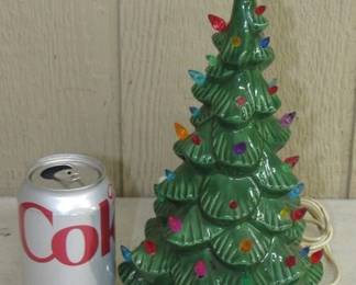 1970's - 1980's Ceramic Lighted Christmas Tree 