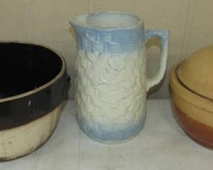 Stoneware Pitcher & Bowls