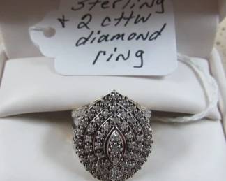 Sterling & 2 cttw Diamond Ring