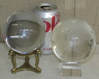 Glass Balls on Stands