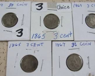 1800's Three Cent Coins