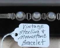 Vintage Sterling & Moonstone Bracelet