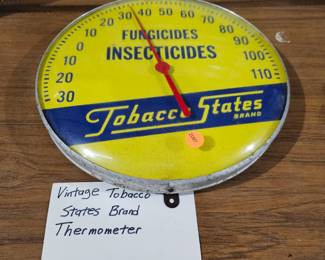VINTAGE TOBACCO STATES THERMOMETER