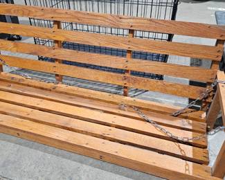 WOODEN PORCH SWING