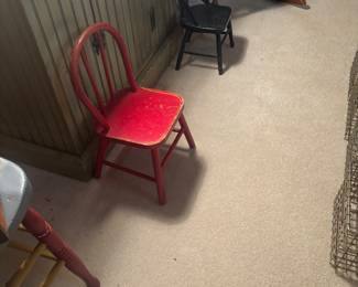 Two small doll chairs
