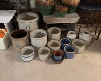 Large Assortment of Crocks