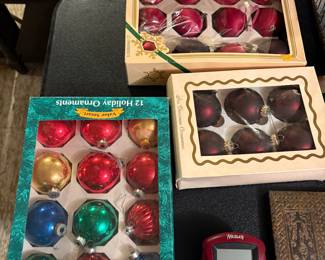 Christmas ornaments in the box