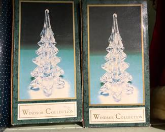 Vintage glass Christmas tree decorations in box