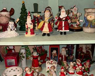 So many vintage Christmas decorations!