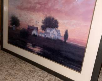 Framed landscape art