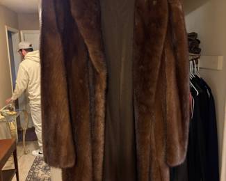 Women's brown fur coat
