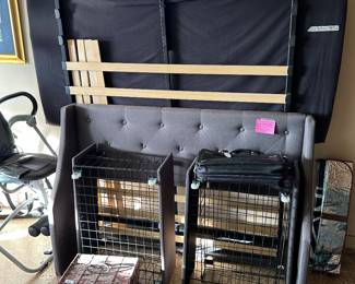 Full Size bed and frame with 4 drawers and foam twin mattress