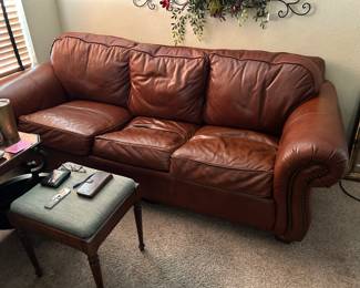 Leather sofa sleeper