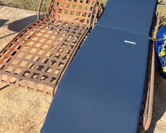 Metal chaise lounges