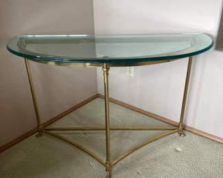 47 ElegantBrasswithGlassTopSofaTable